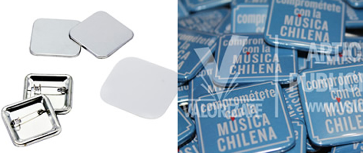 insumos chapas cuadradas y chapita cuadradas terminadas