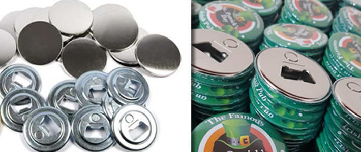 insumos destapador y chapita abre botella terminada